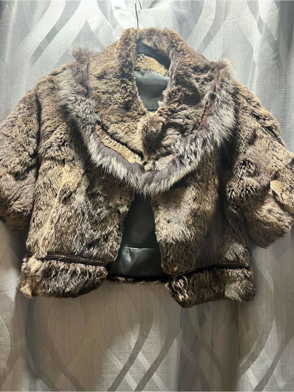 Gorgeous and incredibly plush faux fur cropped capelet/bolero jacket